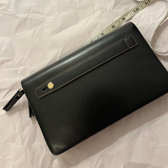 Clutch Bag Black Orange Brand New Daily Simple Basic Handbag Ladies Unisex - Picture 6 of 8